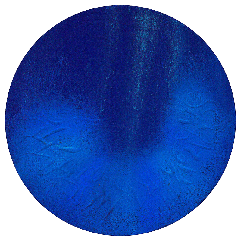 謝貽娟 JO Hsieh，None-Space P36，直徑30cm，礦石粉末、壓克力樹脂、畫布 Pigment and Polyacrylate on Canvas，2013